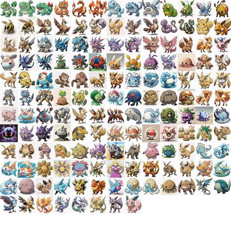 Recreation Of All Gen Pokemon R Midjourney