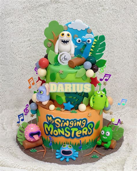 2 Tier My Singing Monsters Cake Sei Pâtisserie