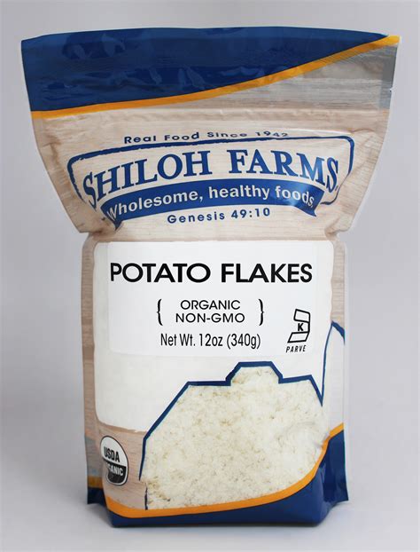 Potato Flakes 12 Oz Pouch Organic Non Gmo Shiloh Farms