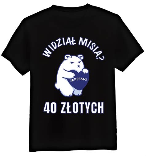 Koszulka Męska Widział Misia Czarna XL Tshirt Miś Zakopane 15274362436