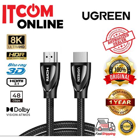 Ugreen Nylon Braid K Hdmi Male To Hdmi Male Cable Meter