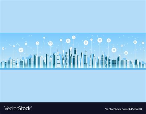 Smart city Royalty Free Vector Image - VectorStock