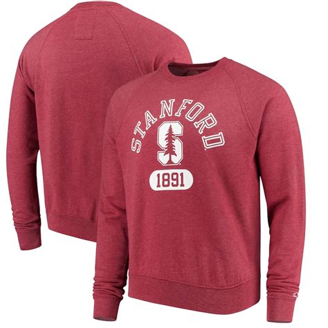 Men's League Cardinal Stanford Cardinal Heritage Tri-Blend Sweatshirt