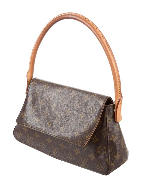 Brown And Tan Monogram Coated Canvas Louis Vuitton Mini Looping Bag