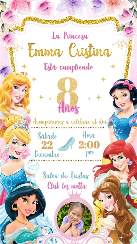 Invitacion Princesas Princesas Disney Invitaciones Princesas The Best