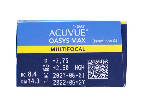 Acuvue® Oasys Max 1 Day Multifocal 30 Pack Contact Lenses Free Shipping