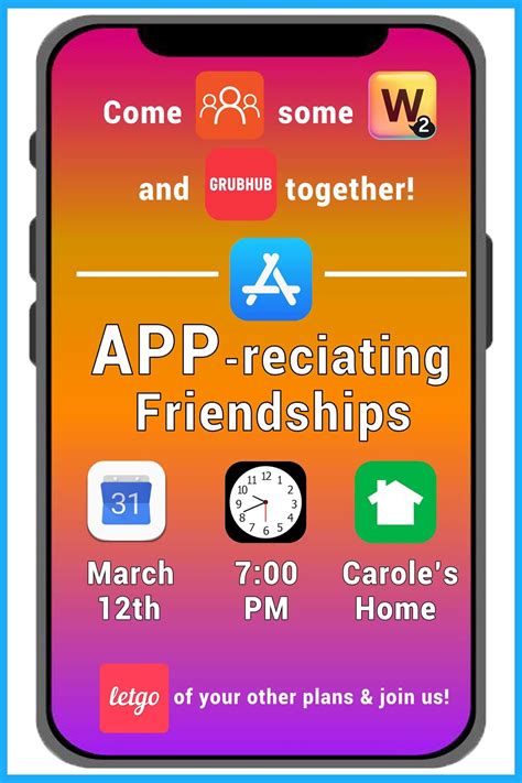 Invite and Delight: APP-reciating Friendships (iphone AP party!)