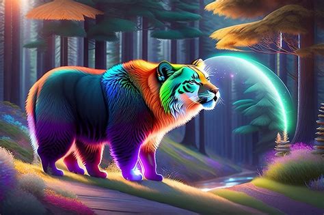 Premium AI Image | Magical creature in a magical forest