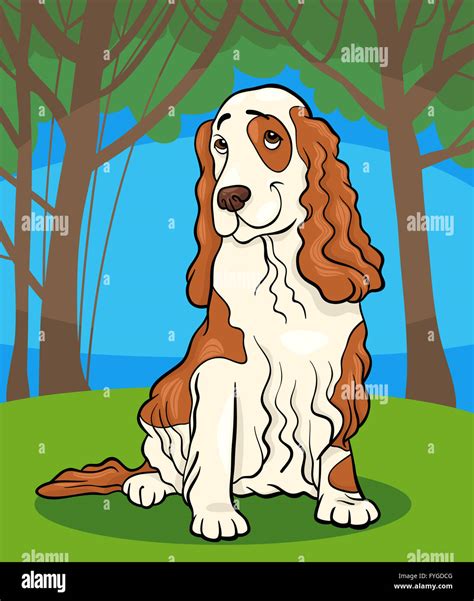 cocker spaniel dog cartoon illustration Stock Photo - Alamy