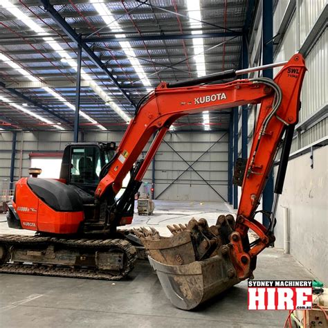 Hire Kubota Kx080 8 Tonne Zero Swing Excavator Three Buckets