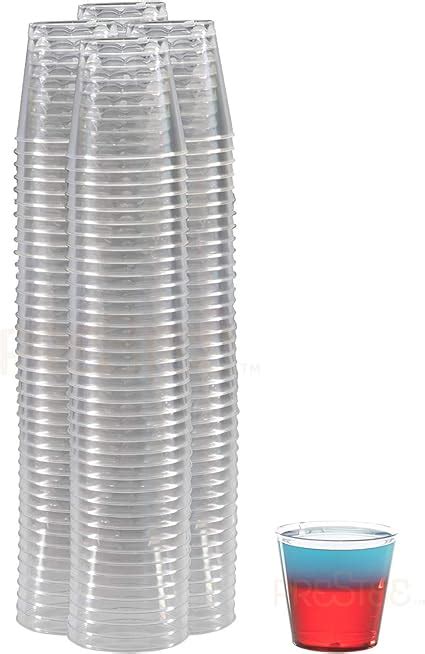 Prestee Pack Oz Clear Plastic Shot Glasses Shot Glasses