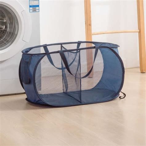 Panier à linge pliable en maille avec poignées solides Idéal pour les