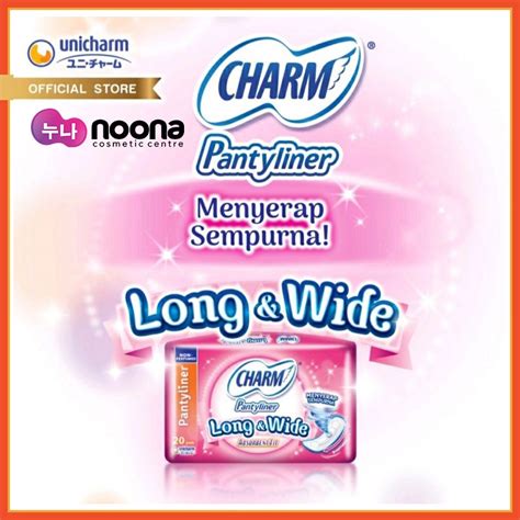 Jual CHARM PANTYLINER LONG WIDE ABSORBENT FIT 20PADS Shopee Indonesia