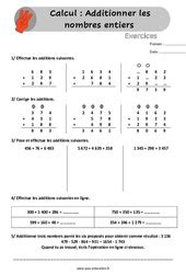 Exercice Addition Eme Primaire