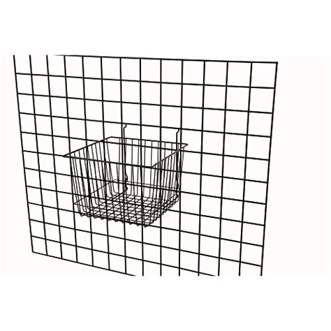 Econoco Black Multi Fit 12 Deep Wire Basket For Slatwall Pegboard