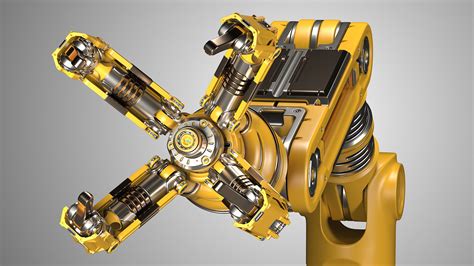 Robotic Arm Rigged And Animated D Model Animated Rigged Cgtrader