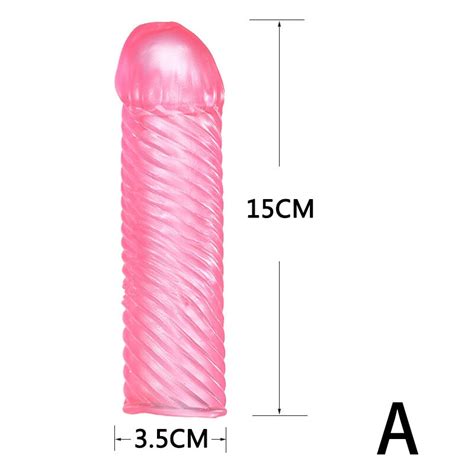 Reusable Silicon Condom Dotted Penis Sleeve For Men Dildo Sheath