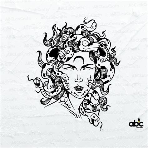 Medusa Svg File Gorgona Svg Medusa Mythological Creature Etsy