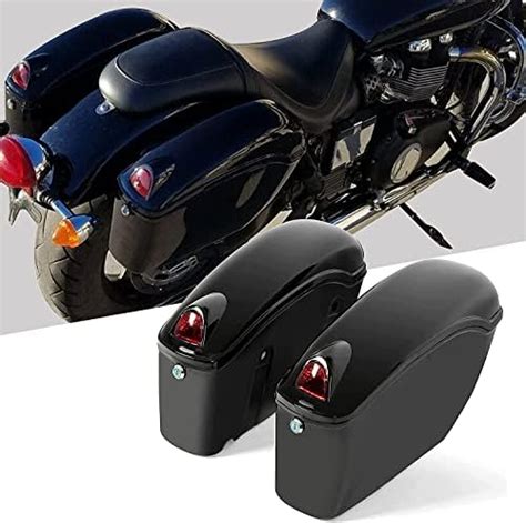 Hecasa Universal Hard Saddle Bags Compatible With Yamaha Honda Cruiser