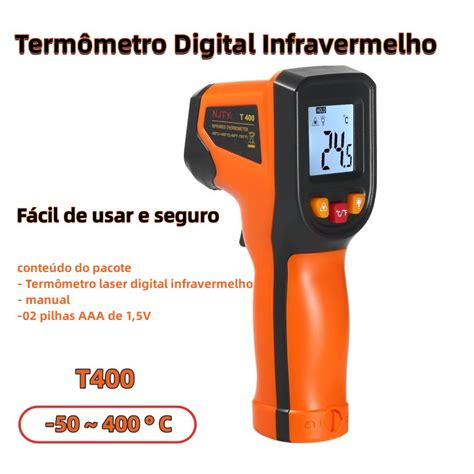 Termômetro Digital Infravermelho 50 400 C Termômetro Sem Contato