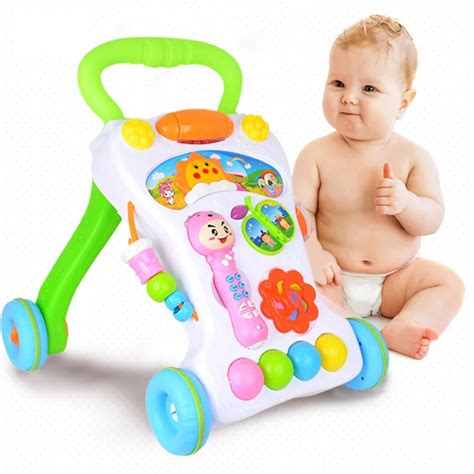 Baby Walker Multifunctional First Steps Car Anti Slip Wheel Handle