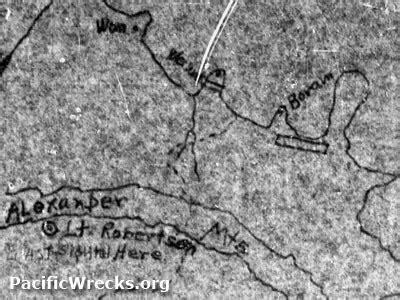 Pacific Wrecks Map Depicting The Loss Location Of P H Hot Box