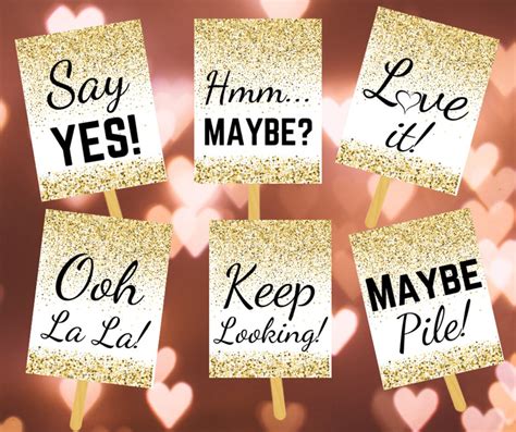 12 Printable Say Yes To The Dress Signs Wedding Dress Shopping Signs