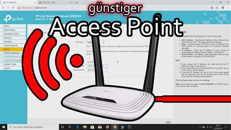 TP Link Router Als Access Point Einrichten TL WR841N YouTube