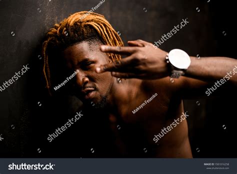 Naked Black Guy Blonde Dreadlocks Posing Stock Photo 1581016258 Shutterstock