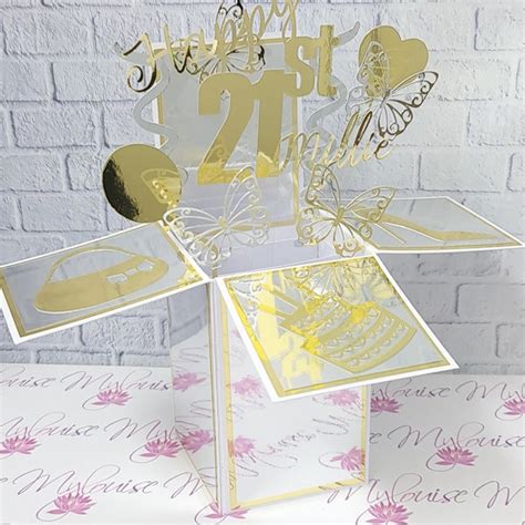 Personalised 21st Birthday Pop Up Cards Etsy Uk