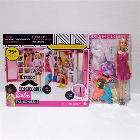 Jual Barbie Dream Closet With Blonde Barbie Doll And 25 Pieces Shopee