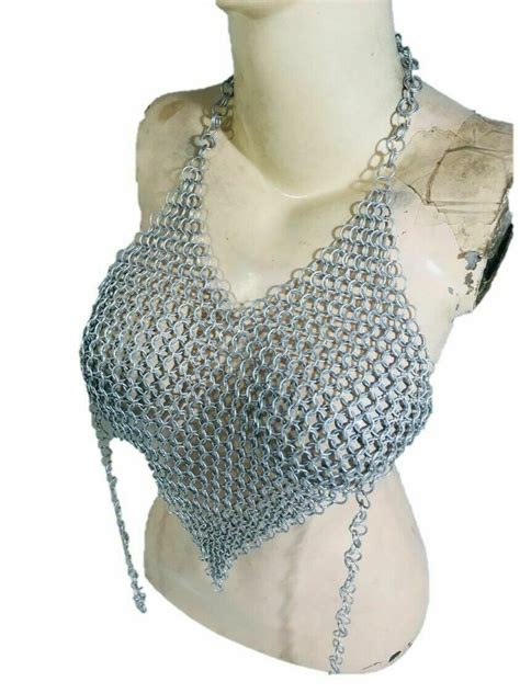 Aluminium Chain Mail Only Bra Girl Clothing Viking Bikini Sexy Intimate