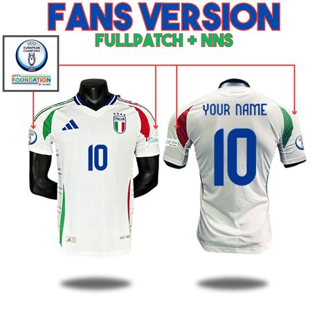 Jual Player Issue Jersey Italy Euro Away Putih Baju Sepak Bola