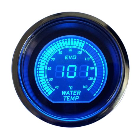 2019 Hot 2 Inch 52mm Water Temperature Gauge 12V Blue Red LED Light