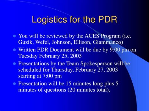 Ppt Steps To The Preliminary Design Review Pdr Powerpoint Presentation Id 6651788