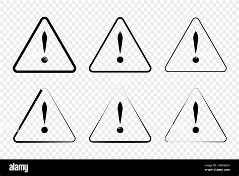 Danger Warning Signs Attention Signs Symbols Vector Illustration