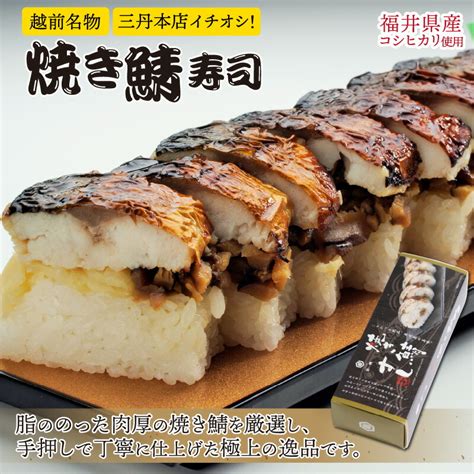 押し寿司セット焼き鯖寿司、小鯛の押し寿司、炙り穴子の押し寿司 3種20貫入《大人気返礼品！》／ 越前名物 おすし 押し寿司 鯖 鯛 穴子