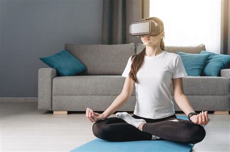 Premium Photo Brunette Girl Meditating In Lotus Yoga Pose