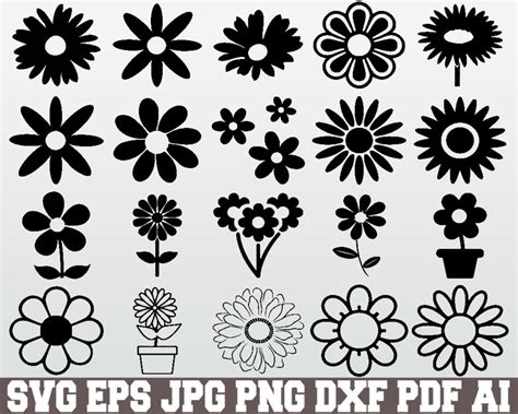 Free Cricut Simple Flower Svg SVG PNG EPS DXF File Free SVG Cut Files