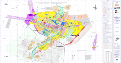 Plano Zonificacion General Del Uso Del Suelo De Piura Castilla Y