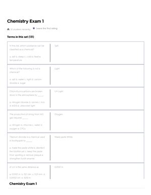 General Chemistry Exam Flashcards General Chemistry Exam