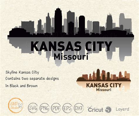 Kansas City Svg Kansas City Missouri Skyline Svg Missouri - Etsy