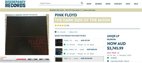 Pink Floyd - Dark Side of The Moon Vinyl |﻿ Turntables, Record Players ...