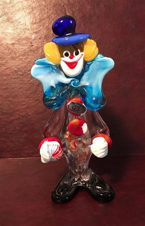 Vintage Murano Hand Blown Glass Clown Figurine 1854594230