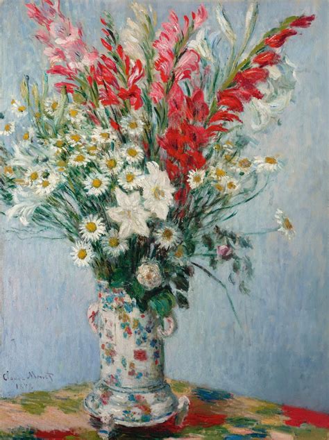 Claude Monet A Bouquet Of Gladioli Lilies And Daisies 1878 Tuttart