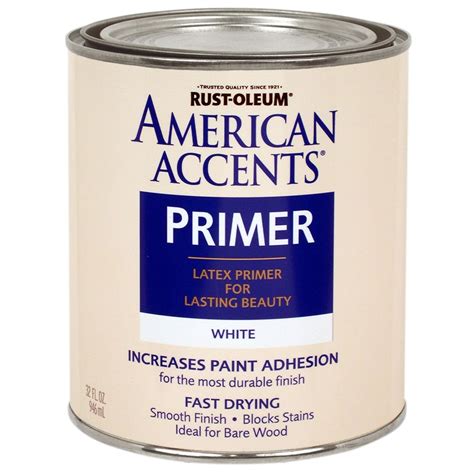 Rust Oleum American Accents 32 Fl Oz Exterior Flat White Primer Latex