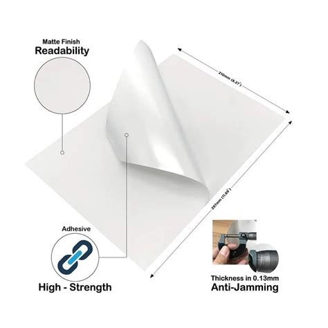 A4 Size Self Adhesive Glossy Sticker Paper Sticker Paper for Printer ...