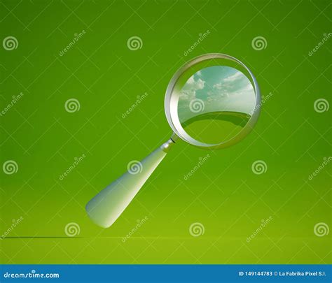 Magnifying Glass On Green Stock Illustration Illustration Of Inspection 149144783