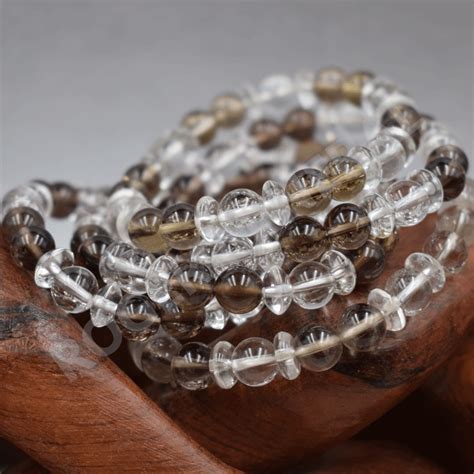 Bracelet Cristal De Roche Et Quartz Fum