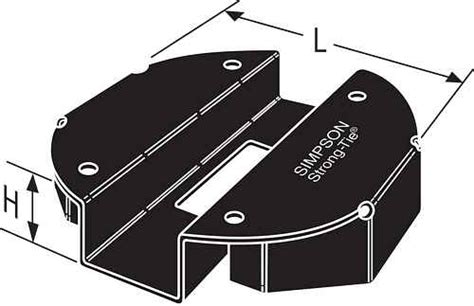 6in Hidden Standoff Post Base Black For Viga Post Simpson